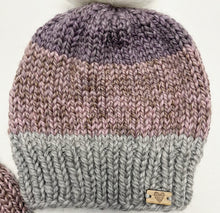 Load image into Gallery viewer, Toque Knit 3 tone - Customizable Mommy and Me Set
